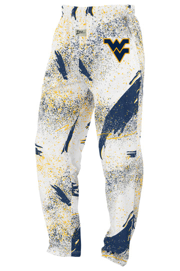 Zubaz NCAA West Virginia Mountaineers Unisex Confetti 3 Color Z88 Embroidered Pants