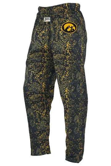 Zubaz NCAA Iowa Hawkeyes Unisex Post Pattern Z88 Embroidered Pants