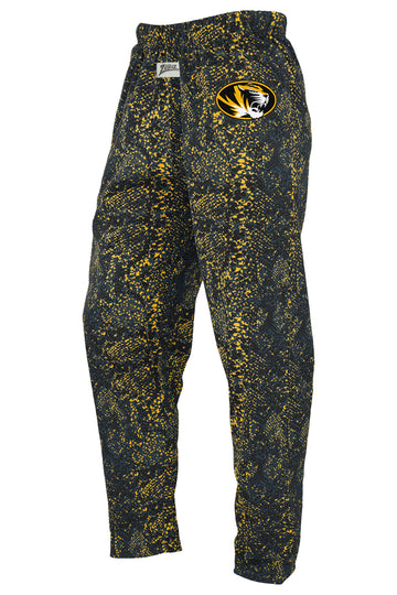 Zubaz NCAA Missouri Tigers Unisex Post Pattern Z88 Embroidered Pants