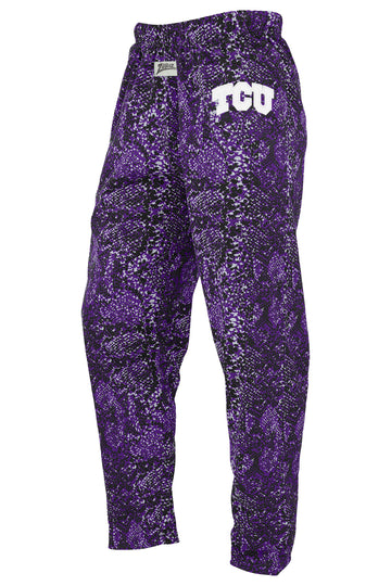 Zubaz NCAA TCU Horned Frogs Unisex Post Pattern Z88 Embroidered Pants