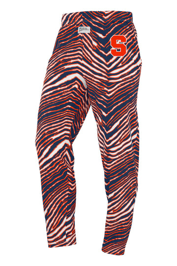 Zubaz NCAA Syracuse Orange Unisex 3 Color Zebra Z88 Embroidered Pants