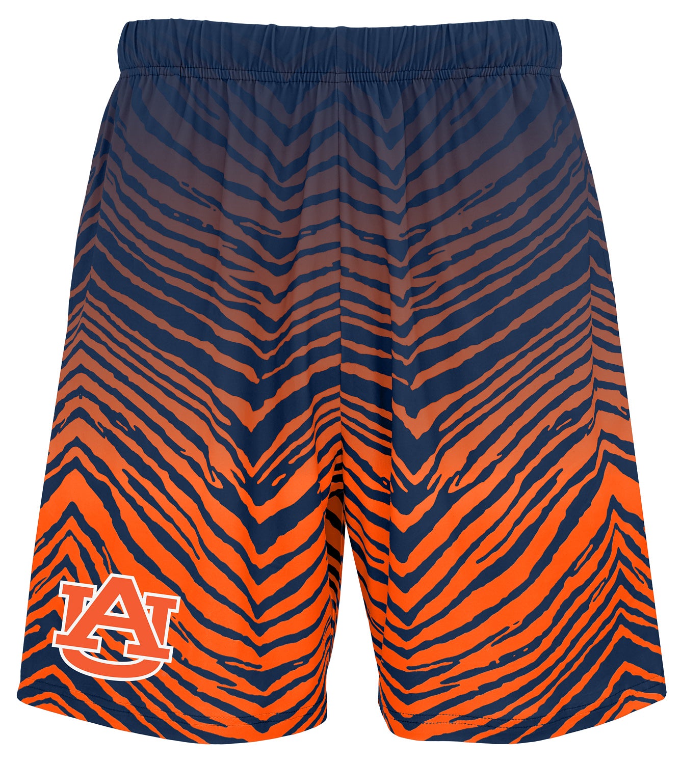 Zubaz NCAA Auburn Tigers Men's 7-Inch Fade Primary Stacked Text Shorts
