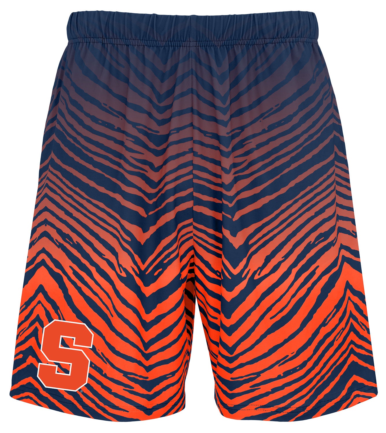 Zubaz NCAA Syracuse Orange Men's 7-Inch Fade Primary Stacked Text Shorts