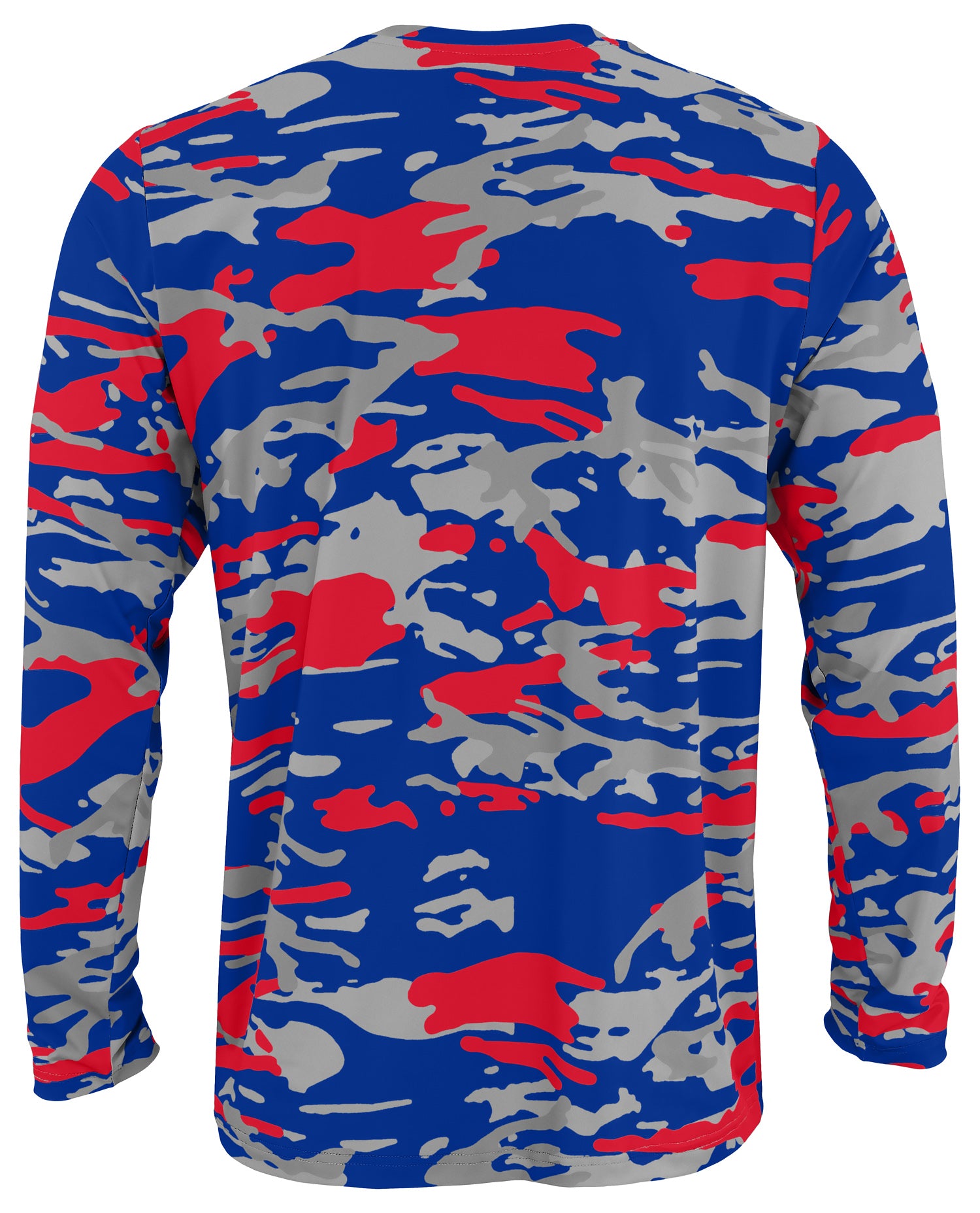 Zubaz NCAA Kansas Jayhawks Men's Alternate Camo Established Long-Sleeve T-Shirt