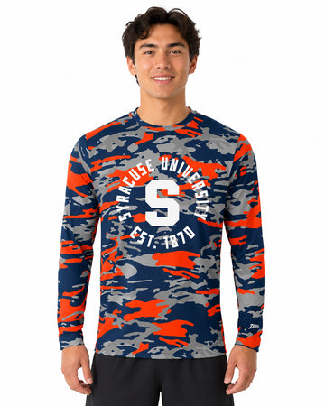 Zubaz NCAA Syracuse Orange Men's Alternate Camo Established Long-Sleeve T-Shirt