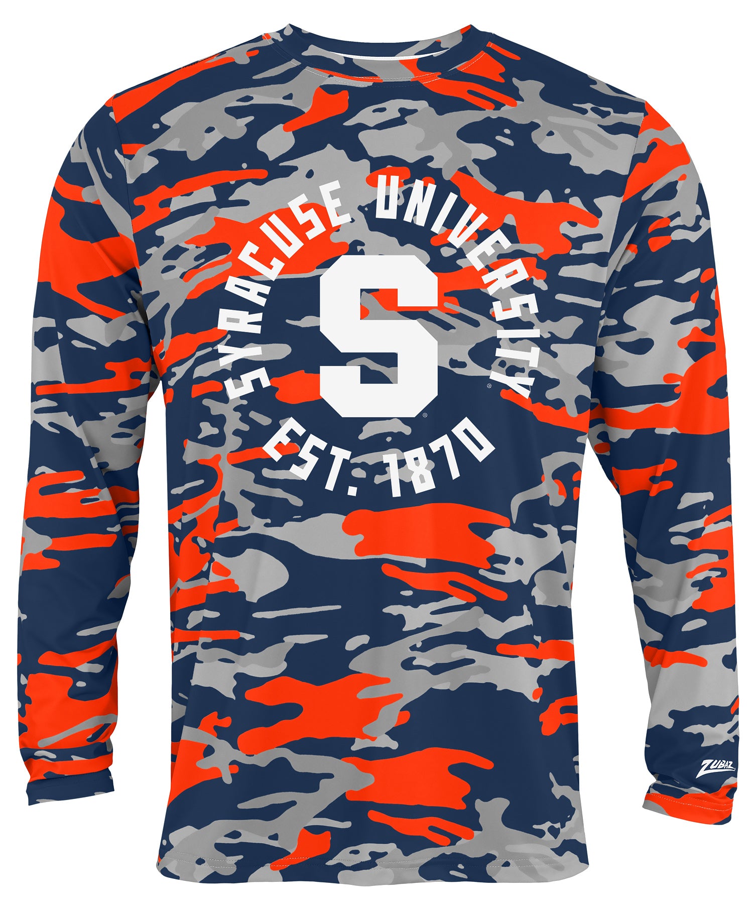 Zubaz NCAA Men's Alternate Camo Established Long Sleeve T-Shirt, Syracuse Orange