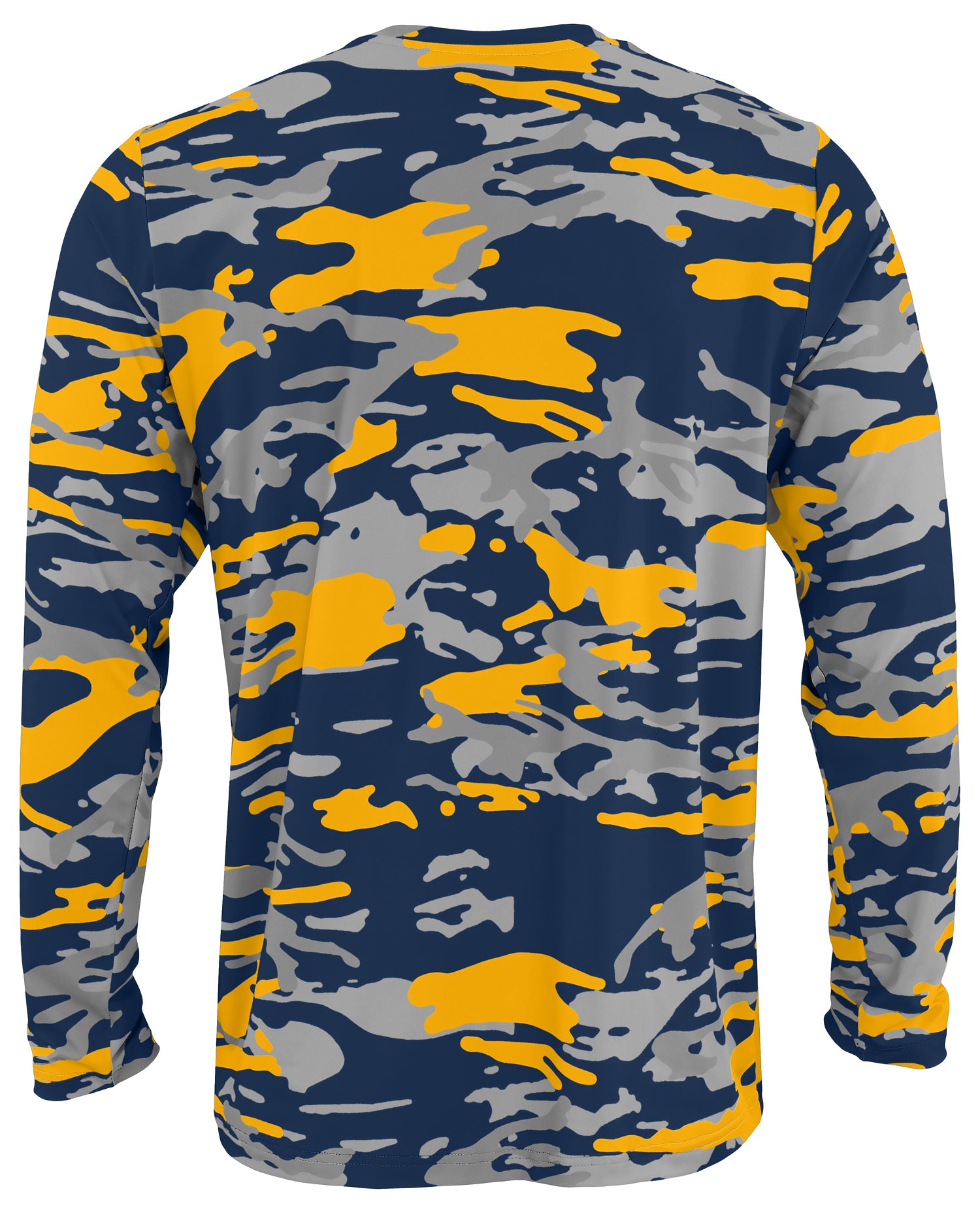 Zubaz NCAA West Virginia Mountaineers Men's Alternate Camo Established Long-Sleeve T-Shirt