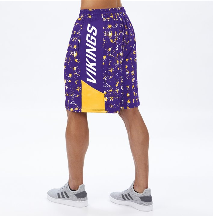 Zubaz NFL Men's Minnesota Vikings Color Grid Shorts