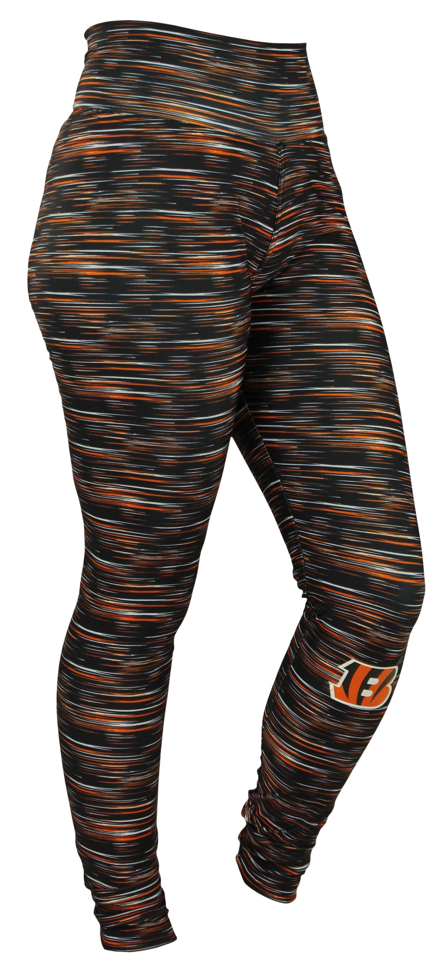 Zubaz NFL Football Women's Cincinnati Bengals Space Dye Legging