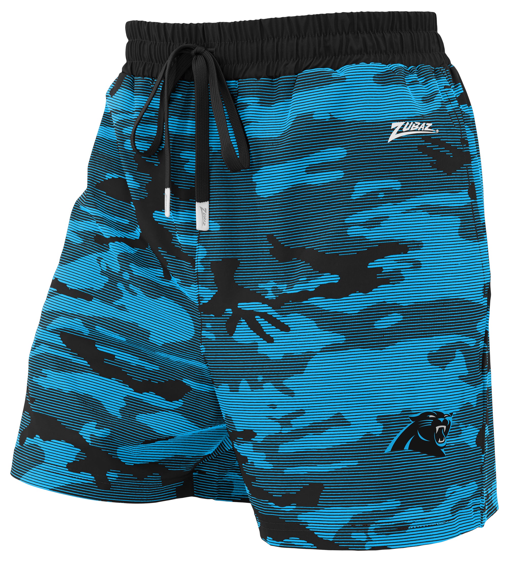 マディソンブルー⭐︎FATIGUE SHORTS GIZA C TWILL Zubaz NFL Carolina Panthers Men's Camo Line 5-Inch Compression Shorts