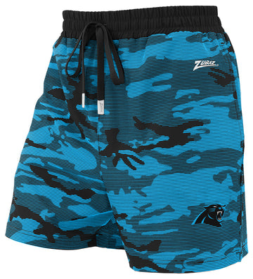 Zubaz NFL Carolina Panthers Men's Camo Line 5-Inch Compression Shorts
