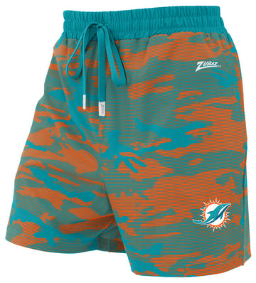 Zubaz NFL Miami Dolphins Men's Camo Line 5-Inch Compression Shorts