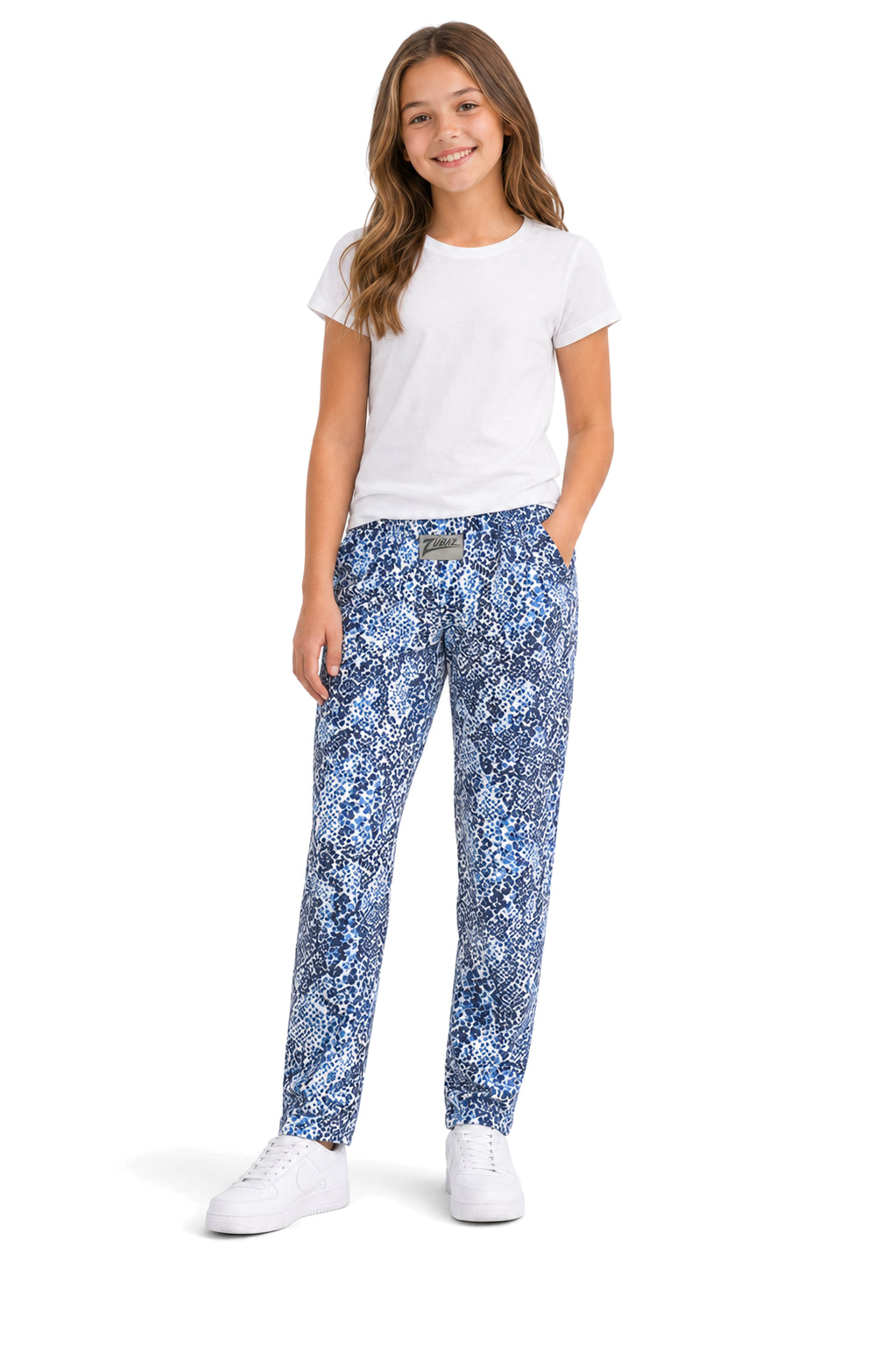Zubaz Unisex Youth Z88 Snake Pant, NAVY/LIGHT BLUE