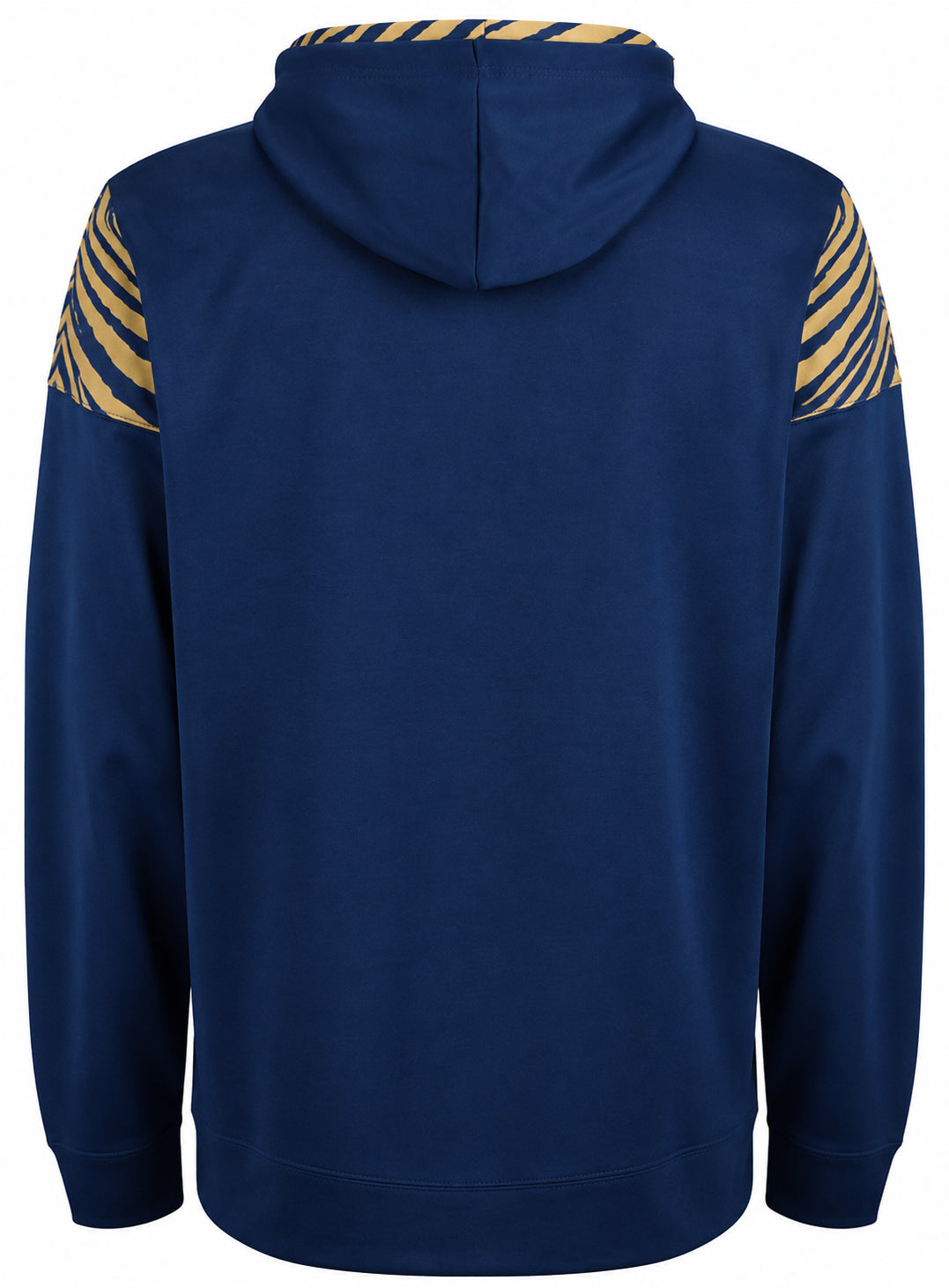 Zubaz NCAA Georgia Tech Yellow Jackets Men's 2 Color Zebra Bands and Hood-Liner Full-Zip Hoodie