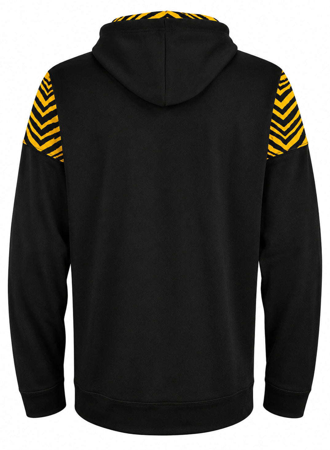 Zubaz NCAA Iowa Hawkeyes Men's 2 Color Zebra Bands and Hood-Liner Full-Zip Hoodie