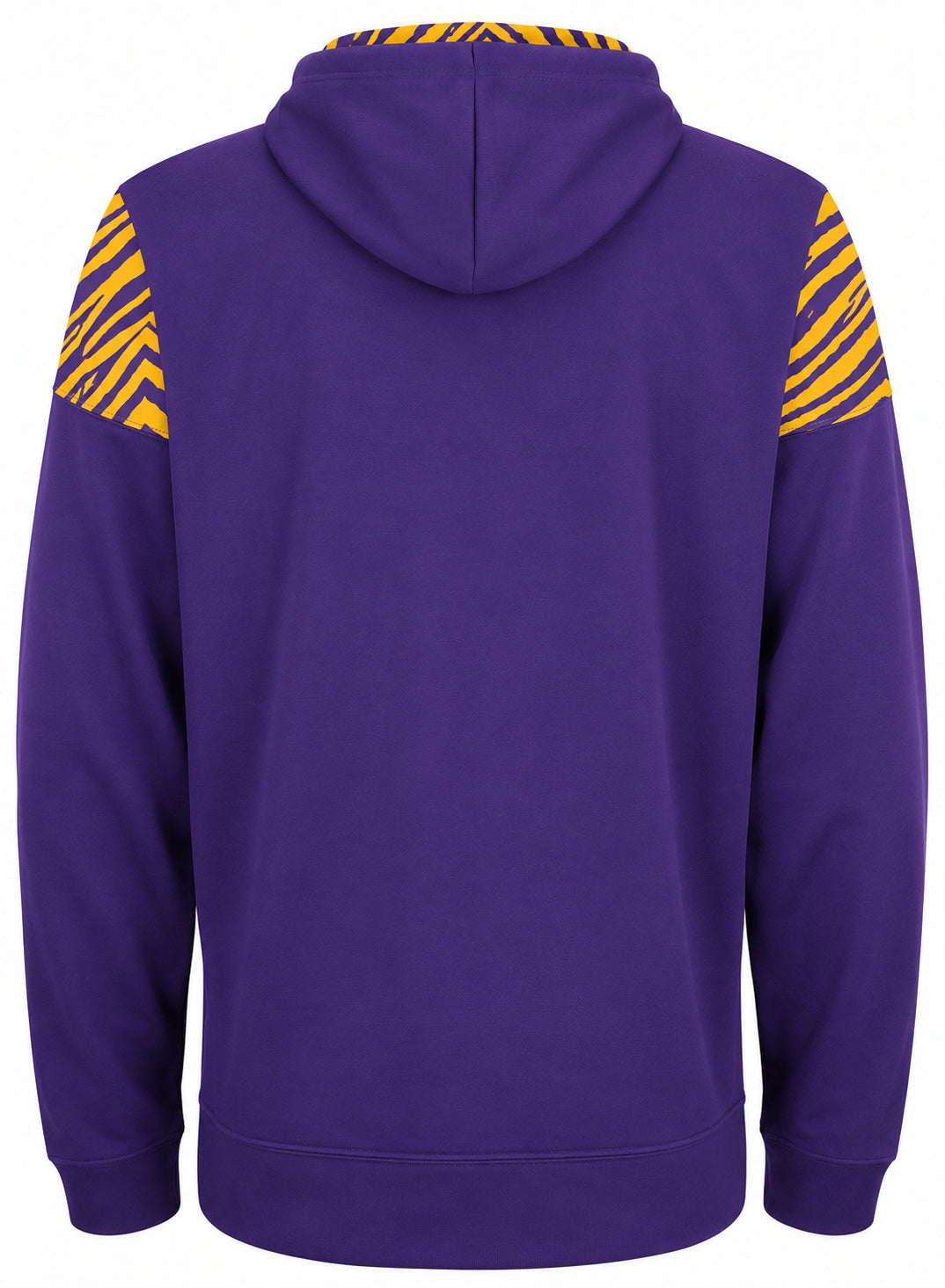 Zubaz NCAA LSU Tigers Men's 2 Color Zebra Bands and Hood-Liner Full-Zip Hoodie