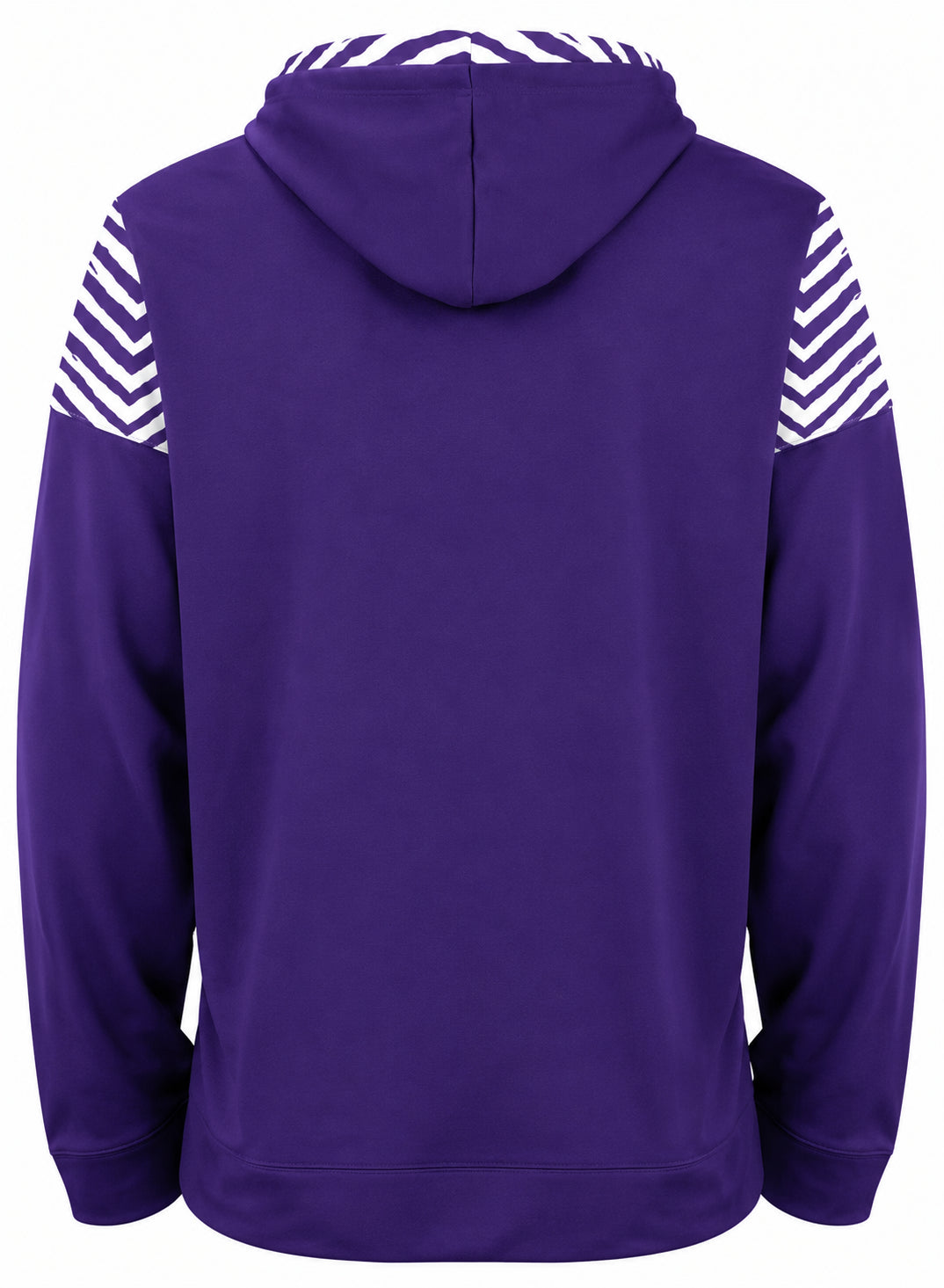 Zubaz NCAA TCU Horned Frogs Men's 2 Color Zebra Bands and Hood-Liner Full-Zip Hoodie