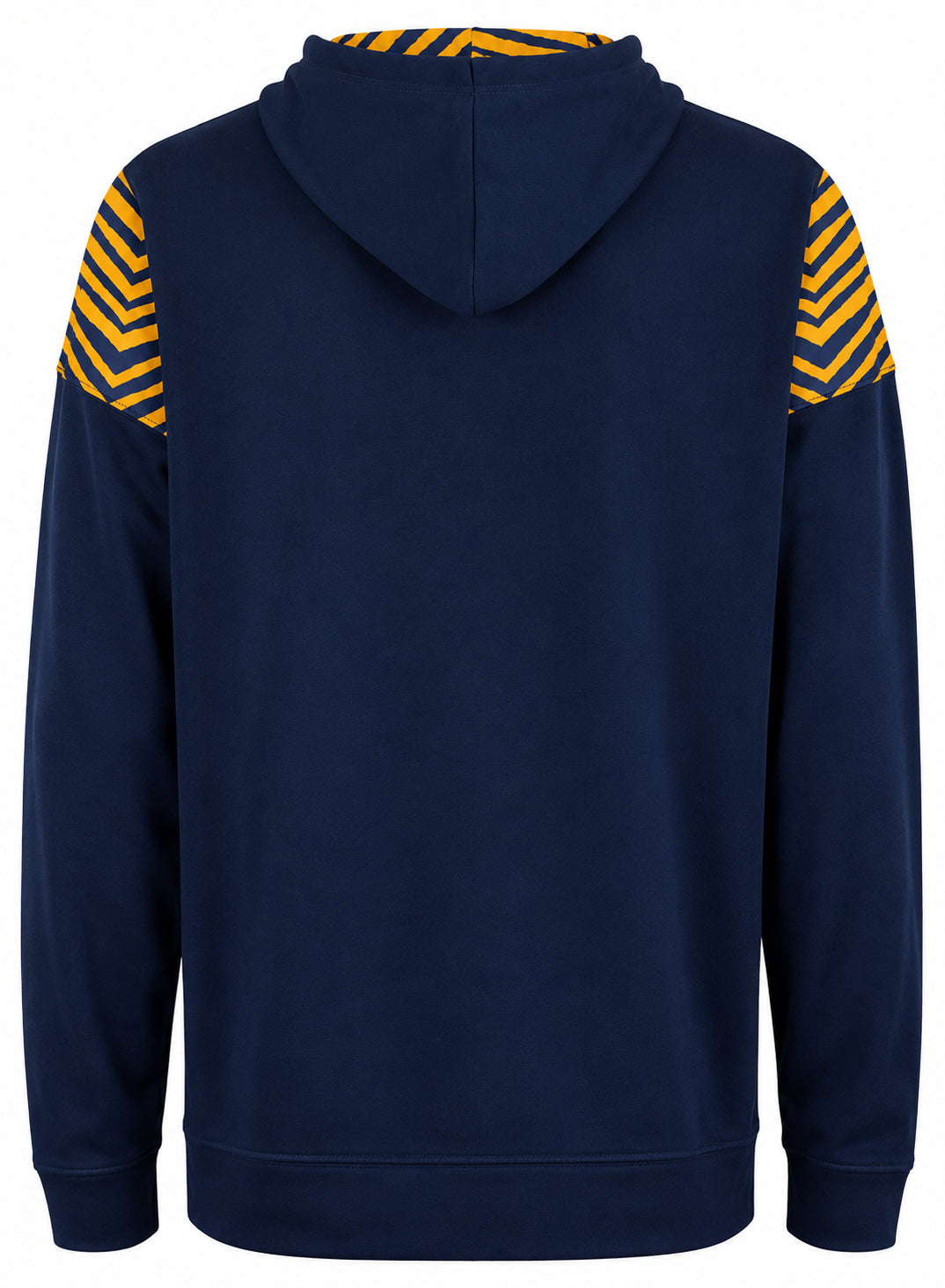 Zubaz NCAA West Virginia Mountaineers Men's 2 Color Zebra Bands and Hood-Liner Full-Zip Hoodie
