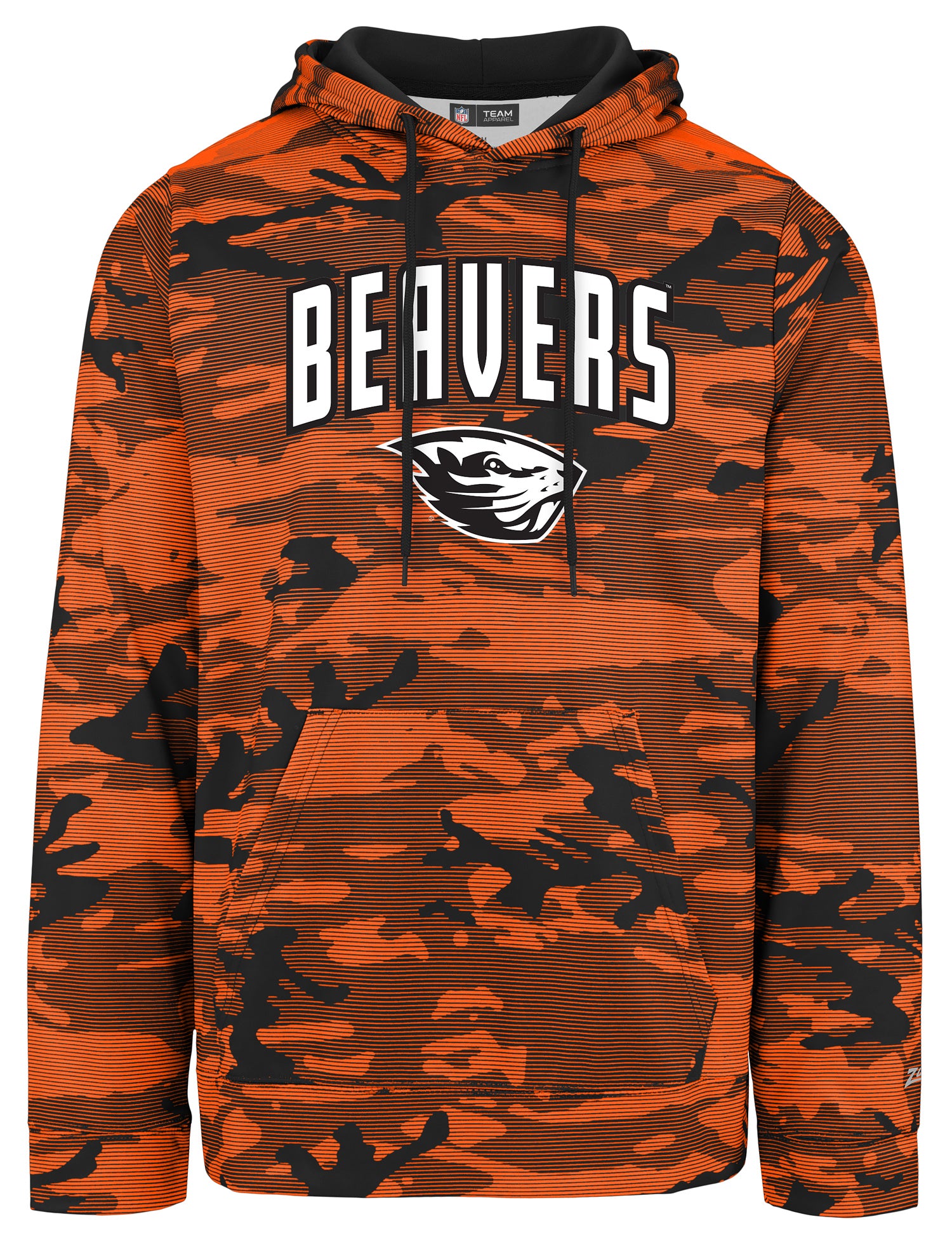 Zubaz NCAA Oregon State Beavers Men's Arch All-Over Camo Hoodie