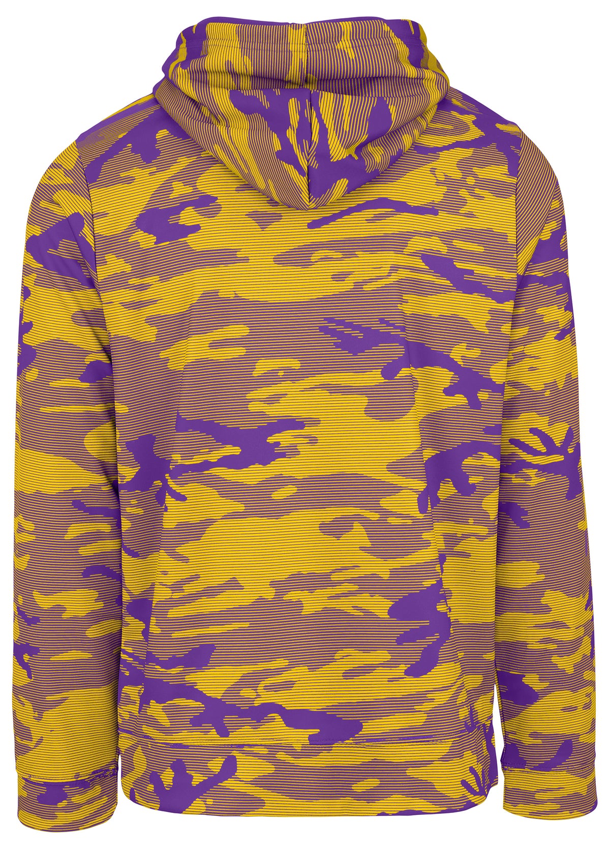 Zubaz NCAA LSU Tigers Men's Arch All-Over Camo Hoodie