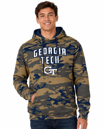 Zubaz NCAA Georgia Tech Yellow Jackets Men's Arch All-Over Camo Hoodie