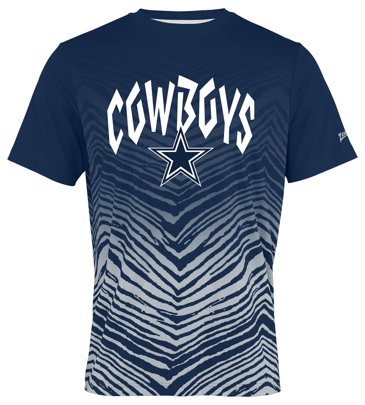 Zubaz NFL Dallas Cowboys Men's Team Color Zebra Fade Short-Sleeve T-Shirt