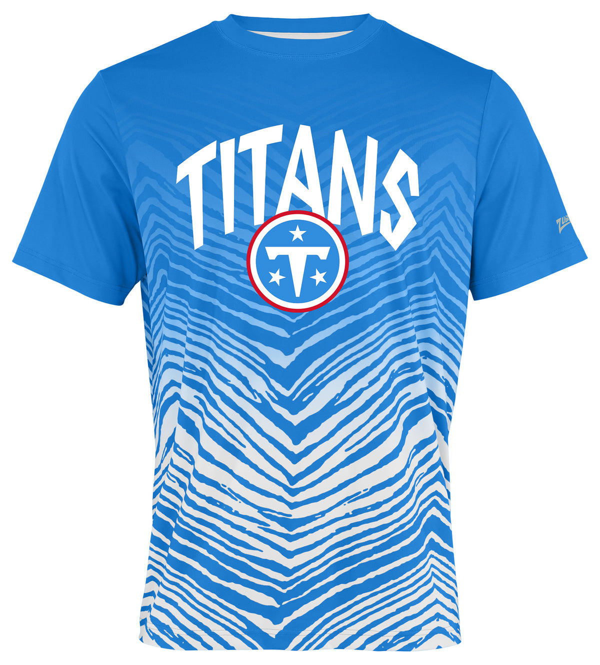 Zubaz NFL Tennessee Titans Men's Team Color Zebra Fade Short-Sleeve T-Shirt