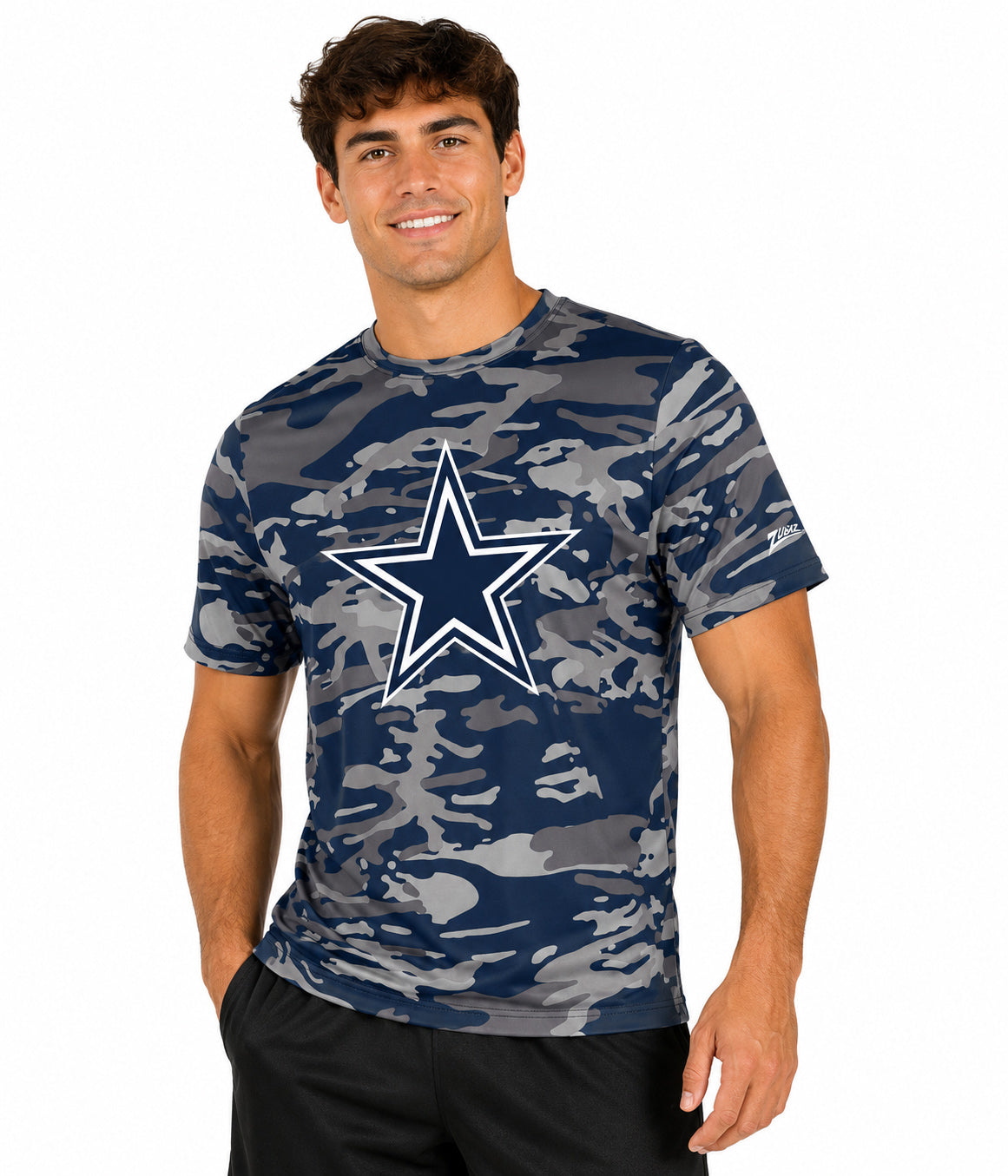 Zubaz NFL Dallas Cowboys Men's Alternate Color Camo Short-Sleeve T-Shirt