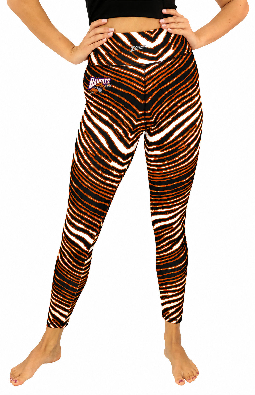 Zubaz NLL Buffalo Bandits Women's 3 Color Zebra Leggings