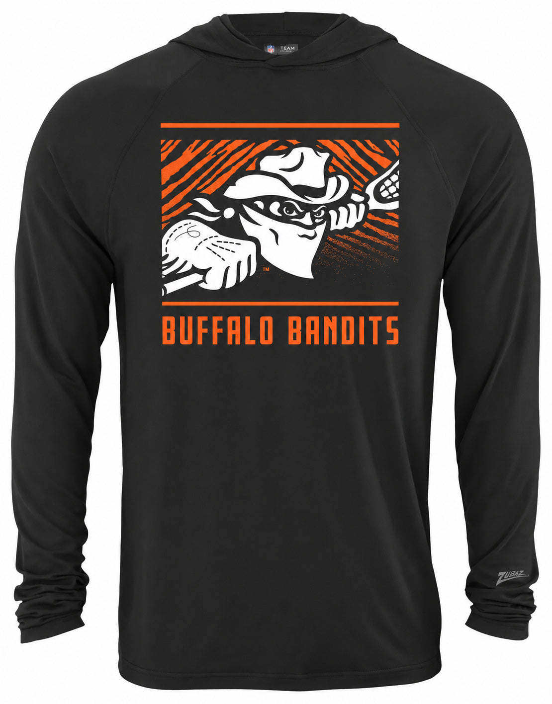 Zubaz NLL Buffalo Bandits Men's Team Color Tunnel Lightweight Hoodie
