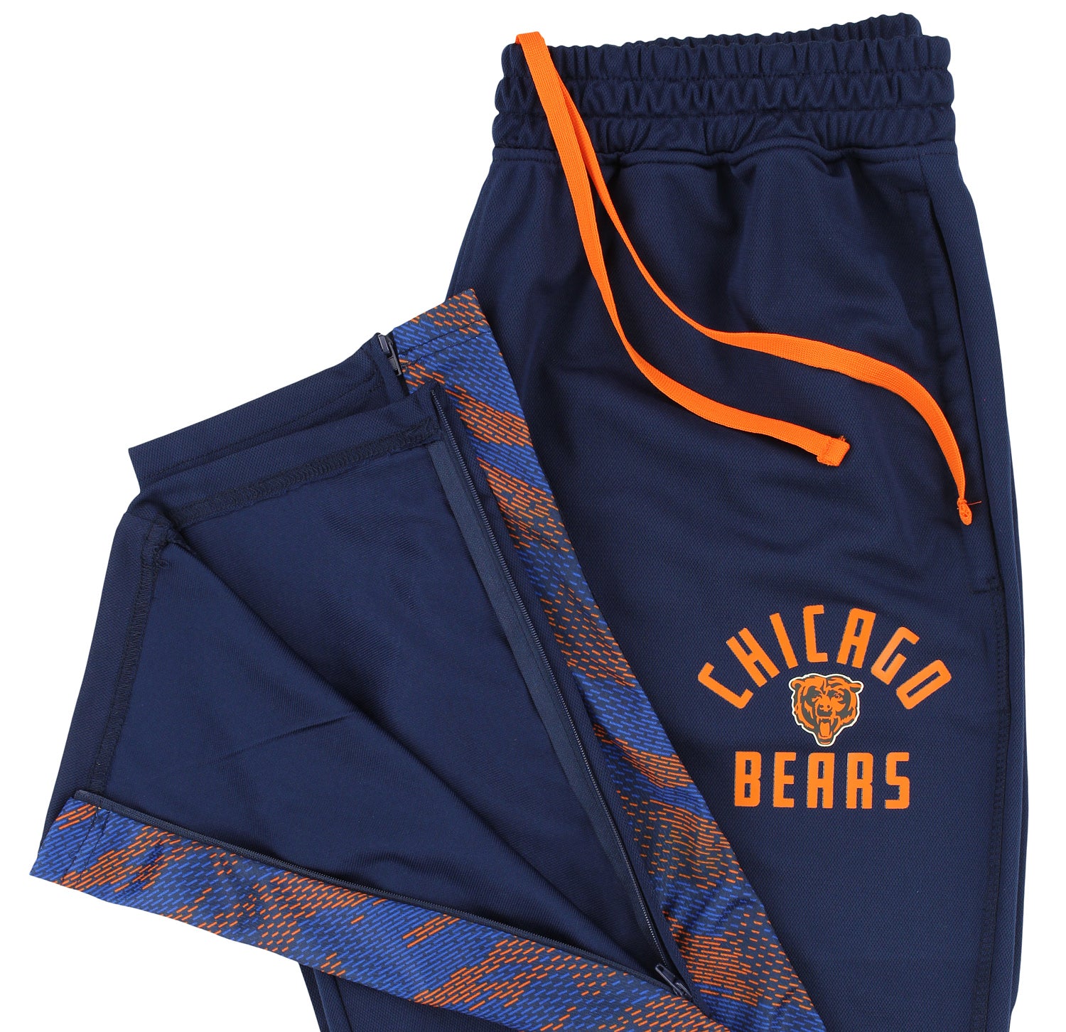 Zubaz NFL Chicago Bears Men's Formation Viper Accent Elevated Jacquard Track Pants