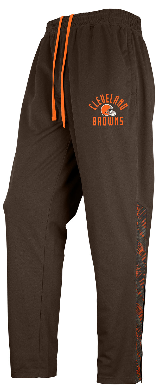 Zubaz  NFL  MEN Formation Viper Accent Elevated Jacquard Track Pant, CLEVELAND BROWNS