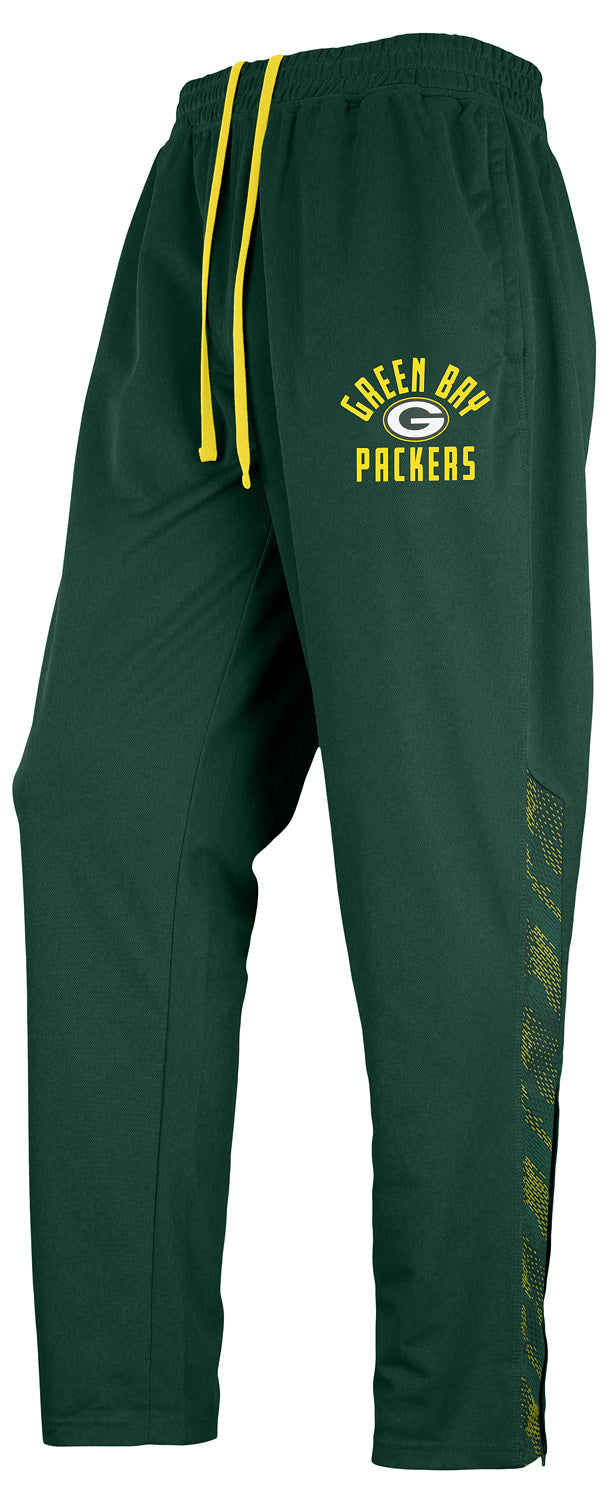 Zubaz  NFL  MEN Formation Viper Accent Elevated Jacquard Track Pant, GREEN BAY PACKERS