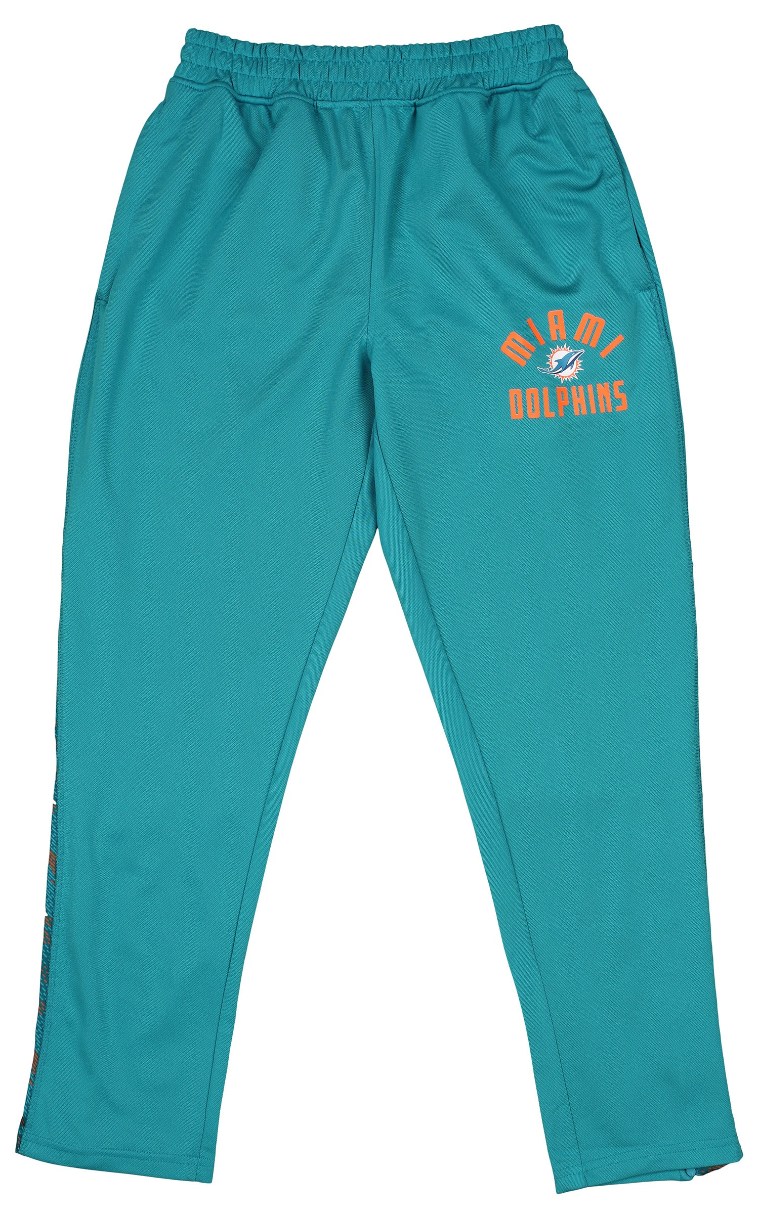 Zubaz  NFL  MEN Formation Viper Accent Elevated Jacquard Track Pant, MIAMI DOLPHINS