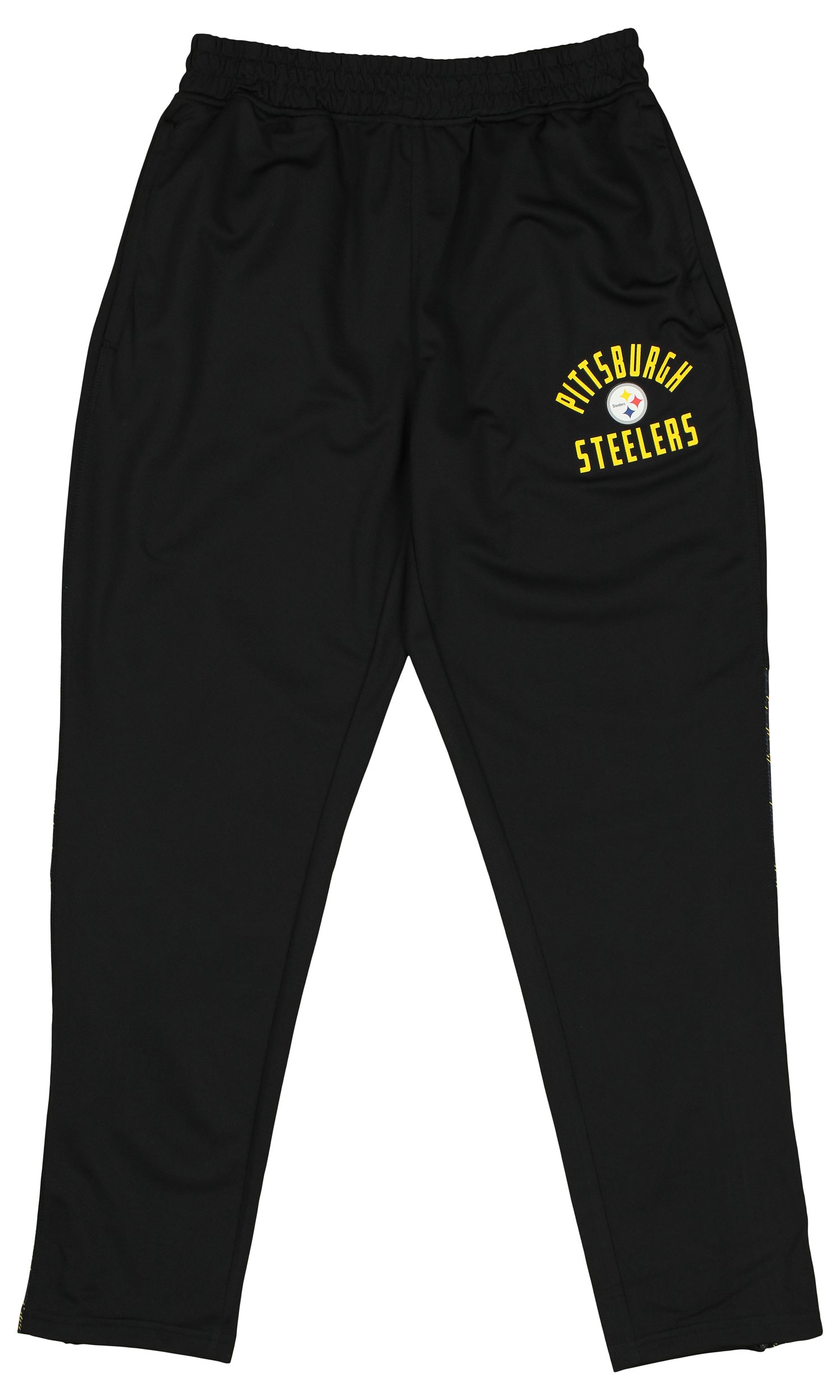Zubaz  NFL  MEN Formation Viper Accent Elevated Jacquard Track Pant, PITTSBURGH STEELERS