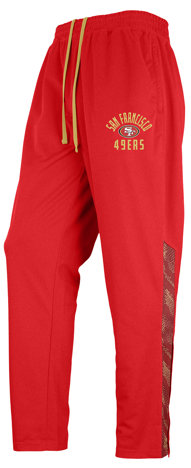 Zubaz  NFL  MEN Formation Viper Accent Elevated Jacquard Track Pant, SAN FRANCISCO 49ERS