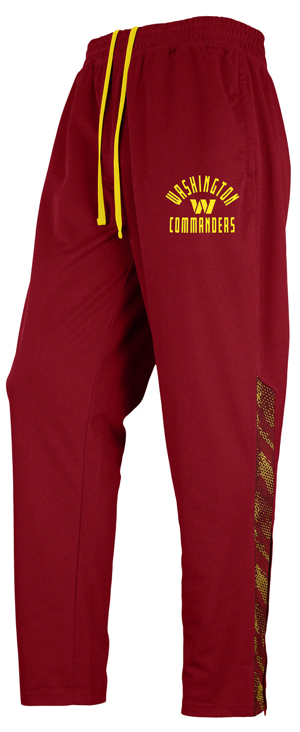 Zubaz  NFL  MEN Formation Viper Accent Elevated Jacquard Track Pant, WASHINGTON COMMANDERS