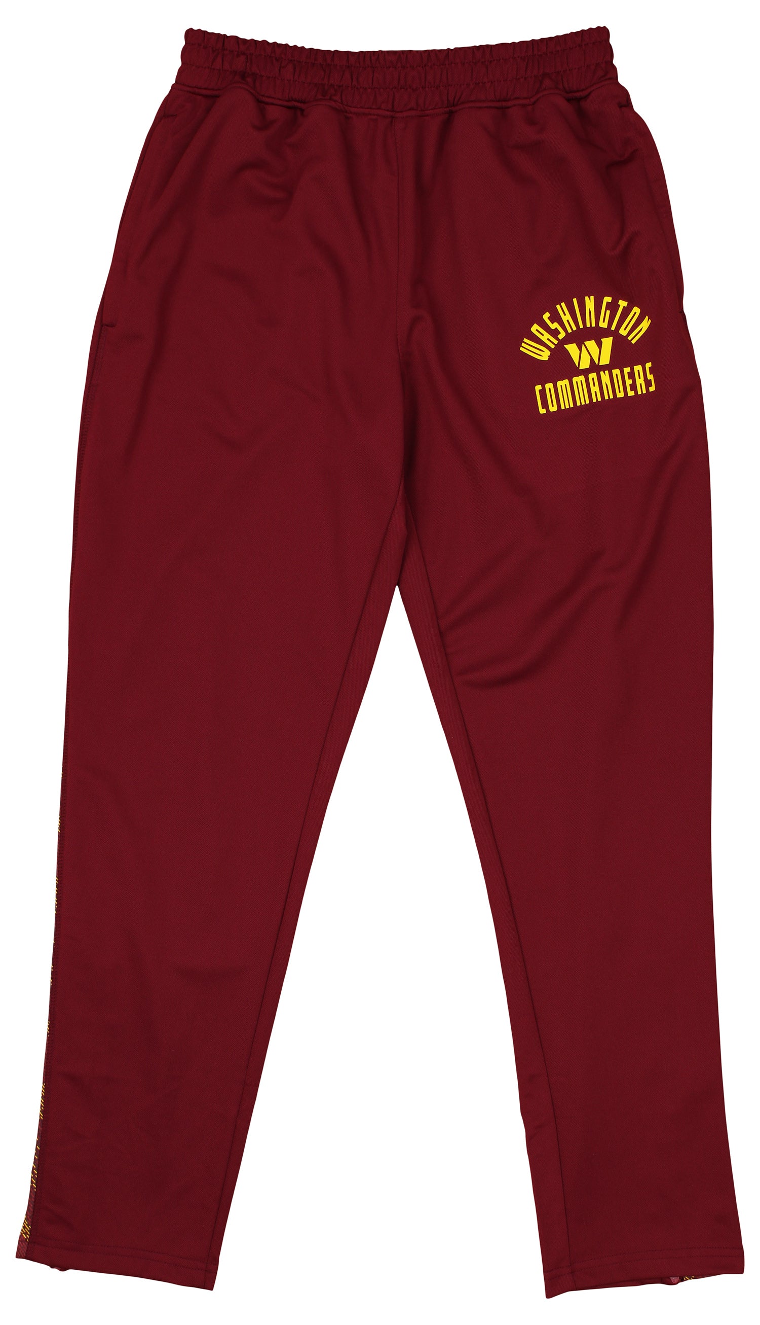 Zubaz  NFL  MEN Formation Viper Accent Elevated Jacquard Track Pant, WASHINGTON COMMANDERS