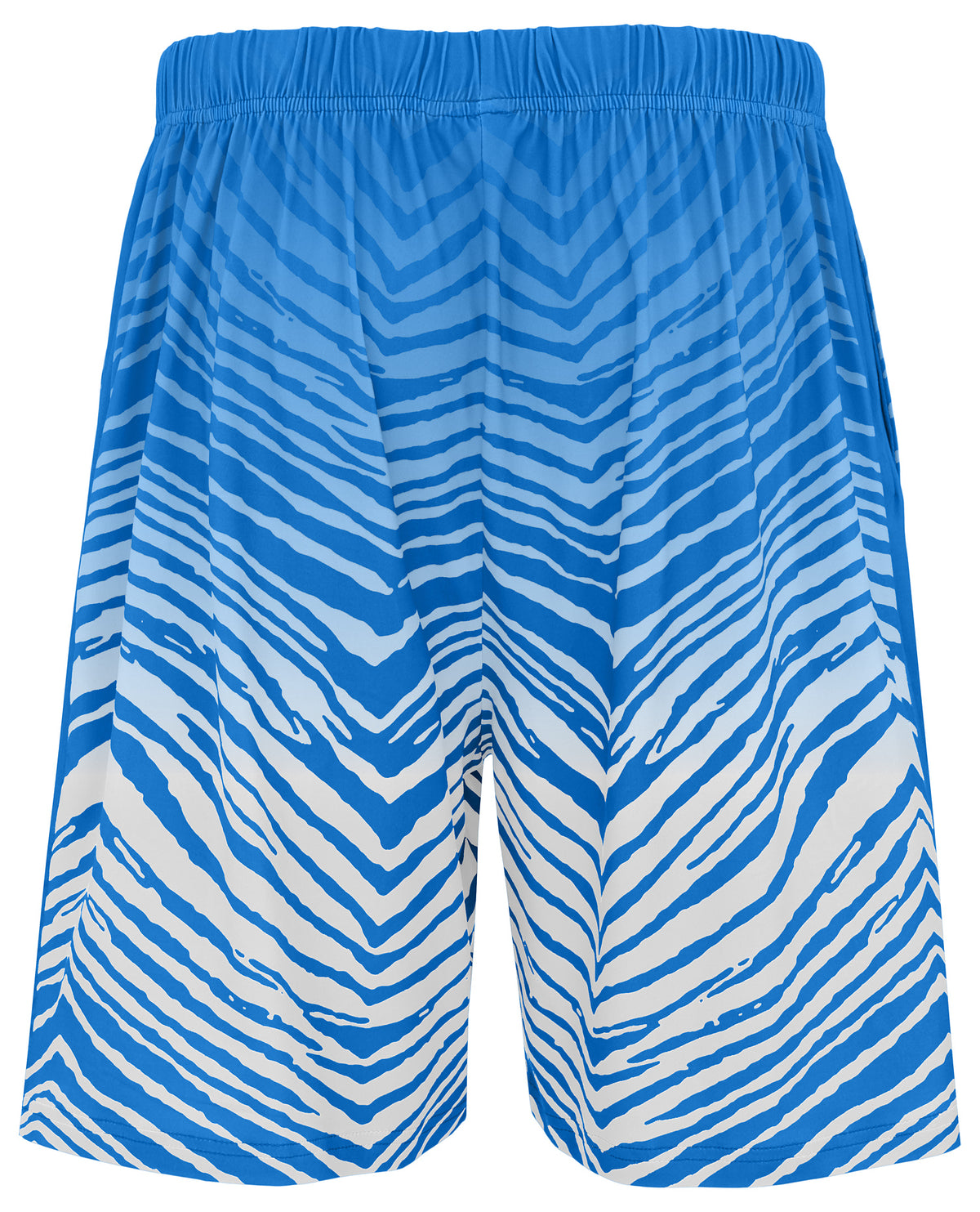 Zubaz NFL Men's 7in Fade Primary Stacked Text Shorts, Tennessee Titans