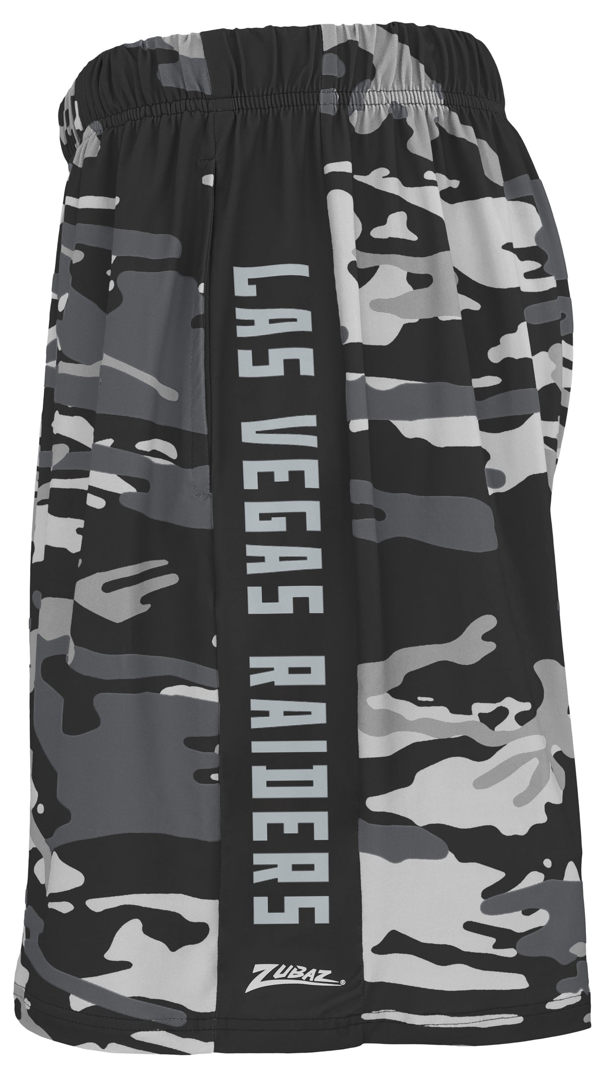 Zubaz NFL Men's 7in Alternate Camo Established Block Text Shorts, Las Vegas Raiders