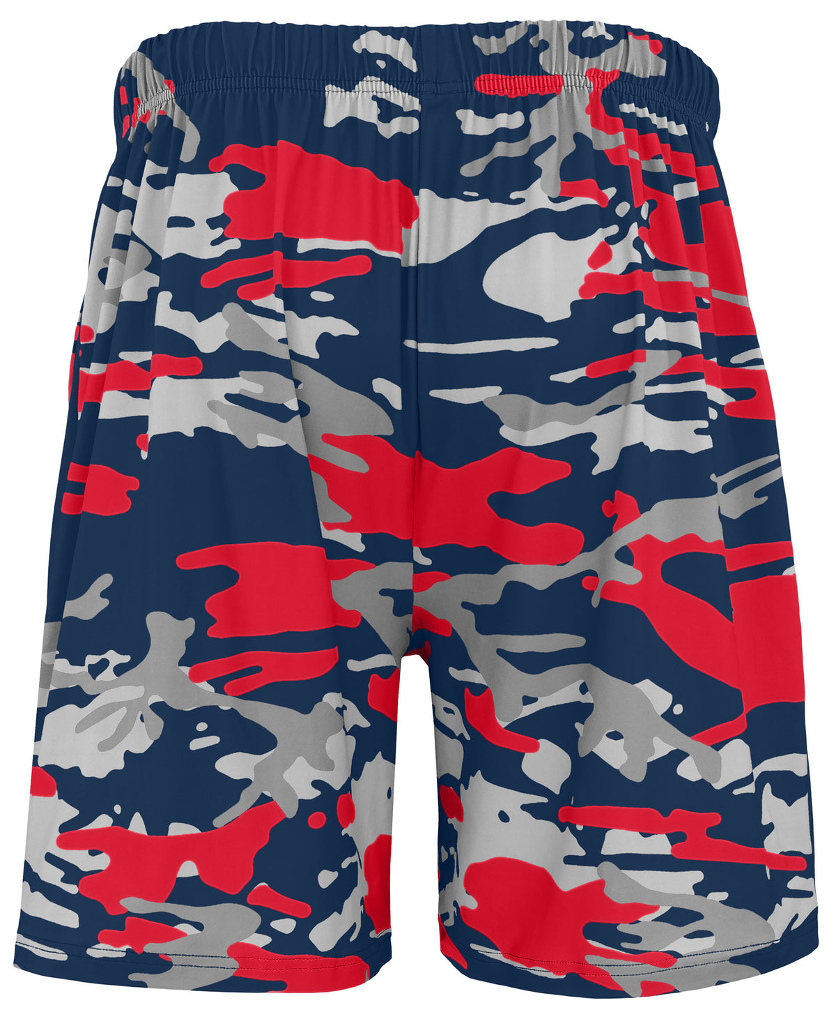 Zubaz NFL Men's 7in Alternate Camo Established Block Text Shorts, New England Patriots
