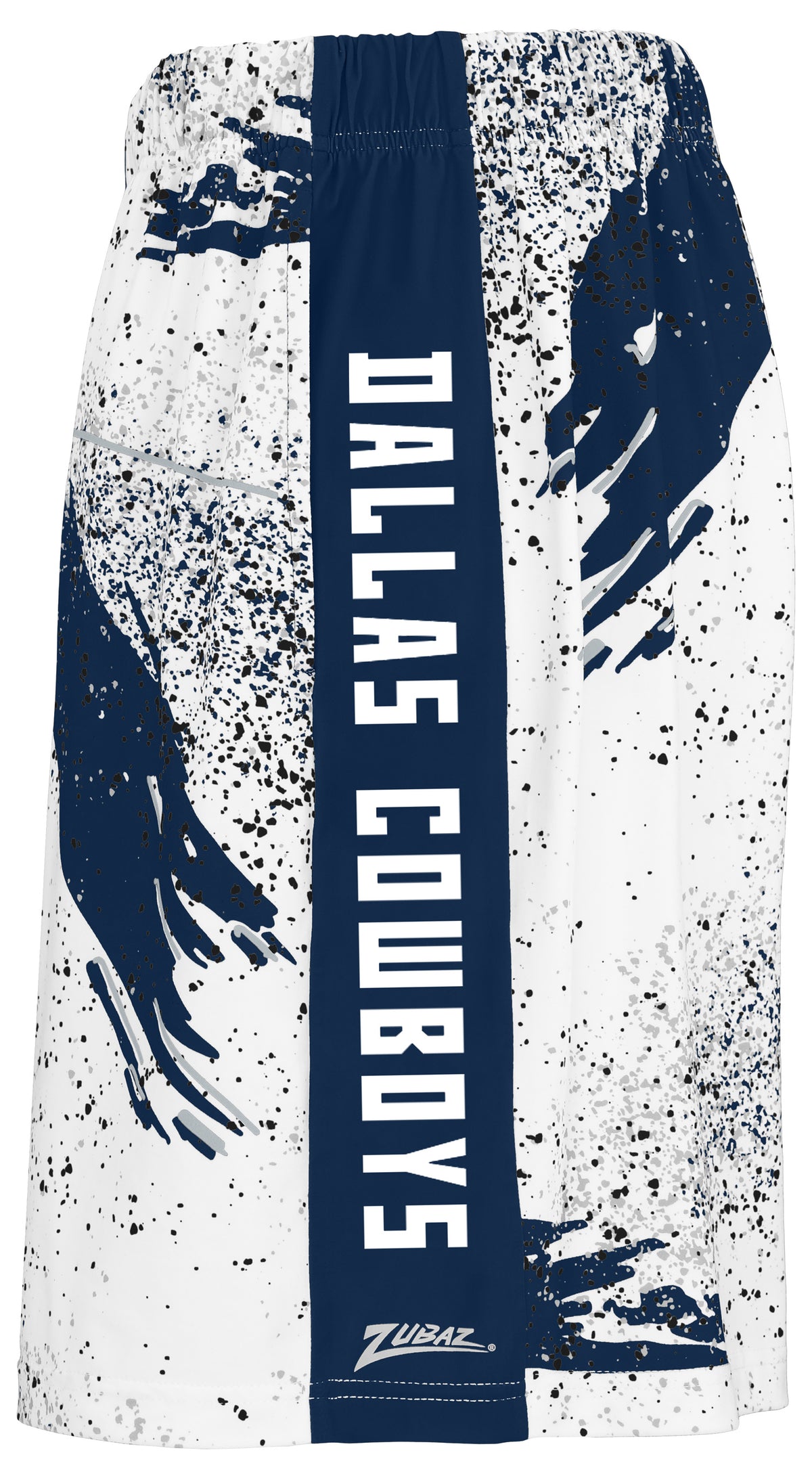 Zubaz NFL Men's 7in Confetti Overtime Block Text Shorts, Dallas Cowboys