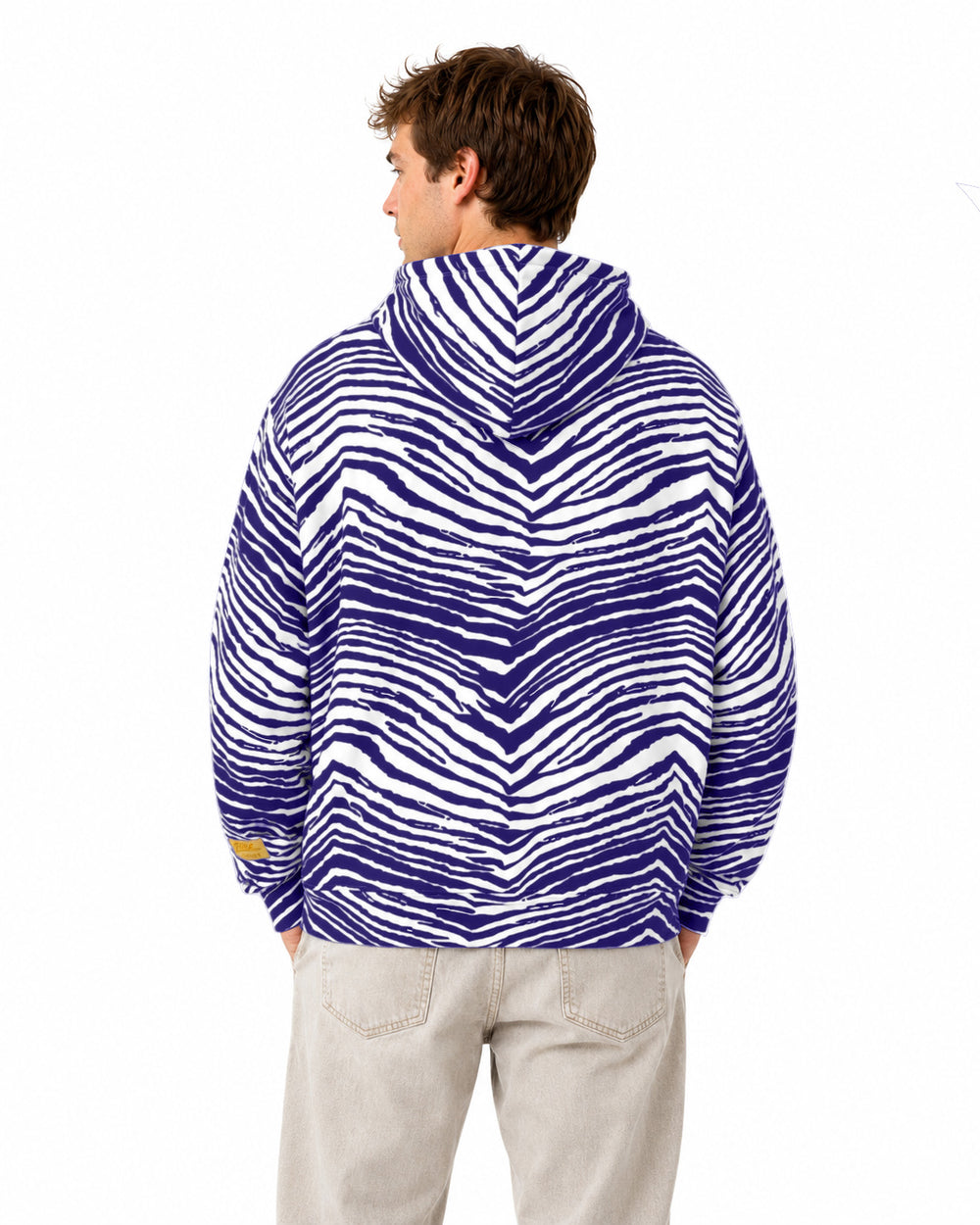Empty Zebra Zubaz NFL Baltimore Ravens Unisex 1 Color Zebra 90s Vintage Hoodie