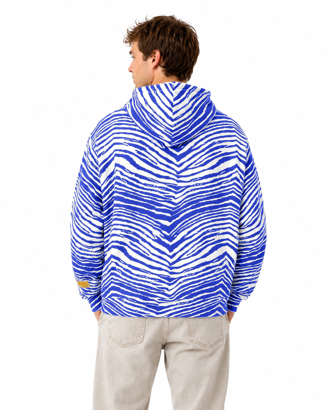 Zubaz NFL Men's & Women's 90s Zebra Mono Hoodie, Buffalo Bills