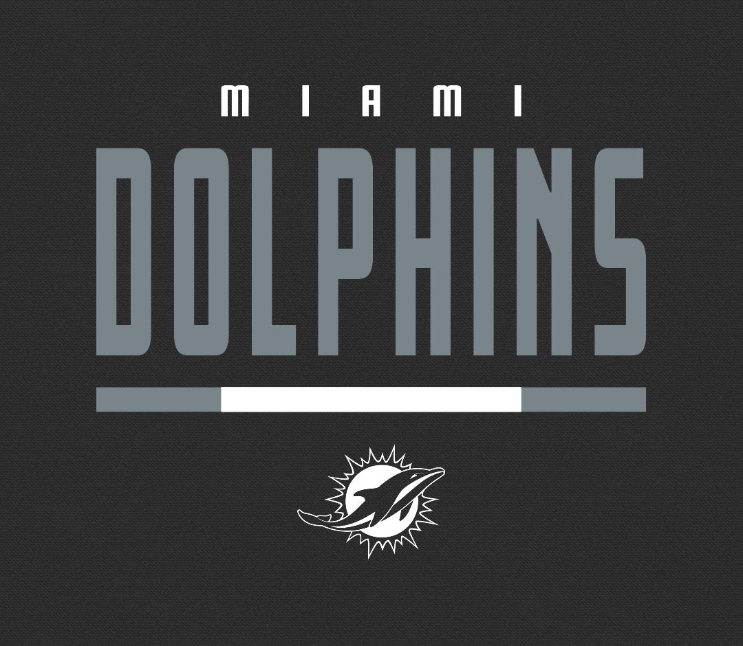 Zubaz NFL Men's Black and Grey Tonal Zebra Hoodie and Sleeve Miami Dolphins