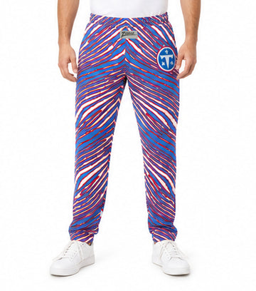 Zubaz NFL Tennessee Titans Unisex 3 Color Zebra Z88 Embroidered Pants