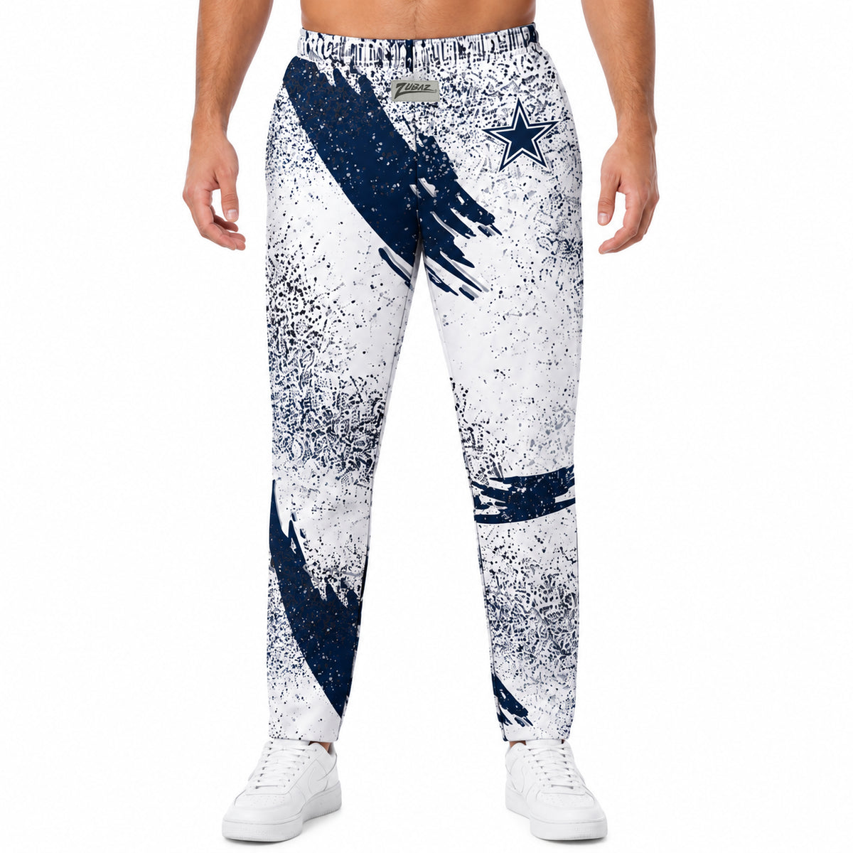 Zubaz NFL Adult Unisex Z88 Embroidered Confetti 3 Color Pants, Dallas Cowboys