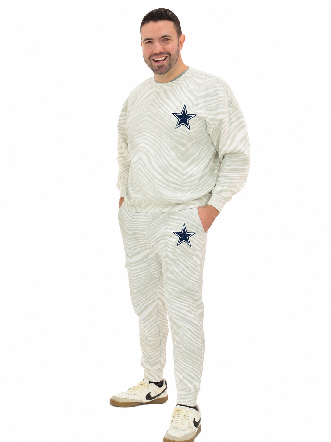Zubaz NFL Dallas Cowboys Adult Unisex 2 Color Tonal Zebra 90s Vintage