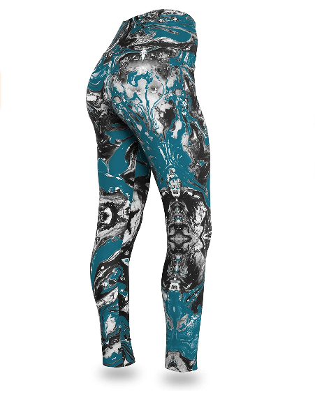 Zubaz NFL Women's Jacksonville Jaguars Team Swirl Leggings