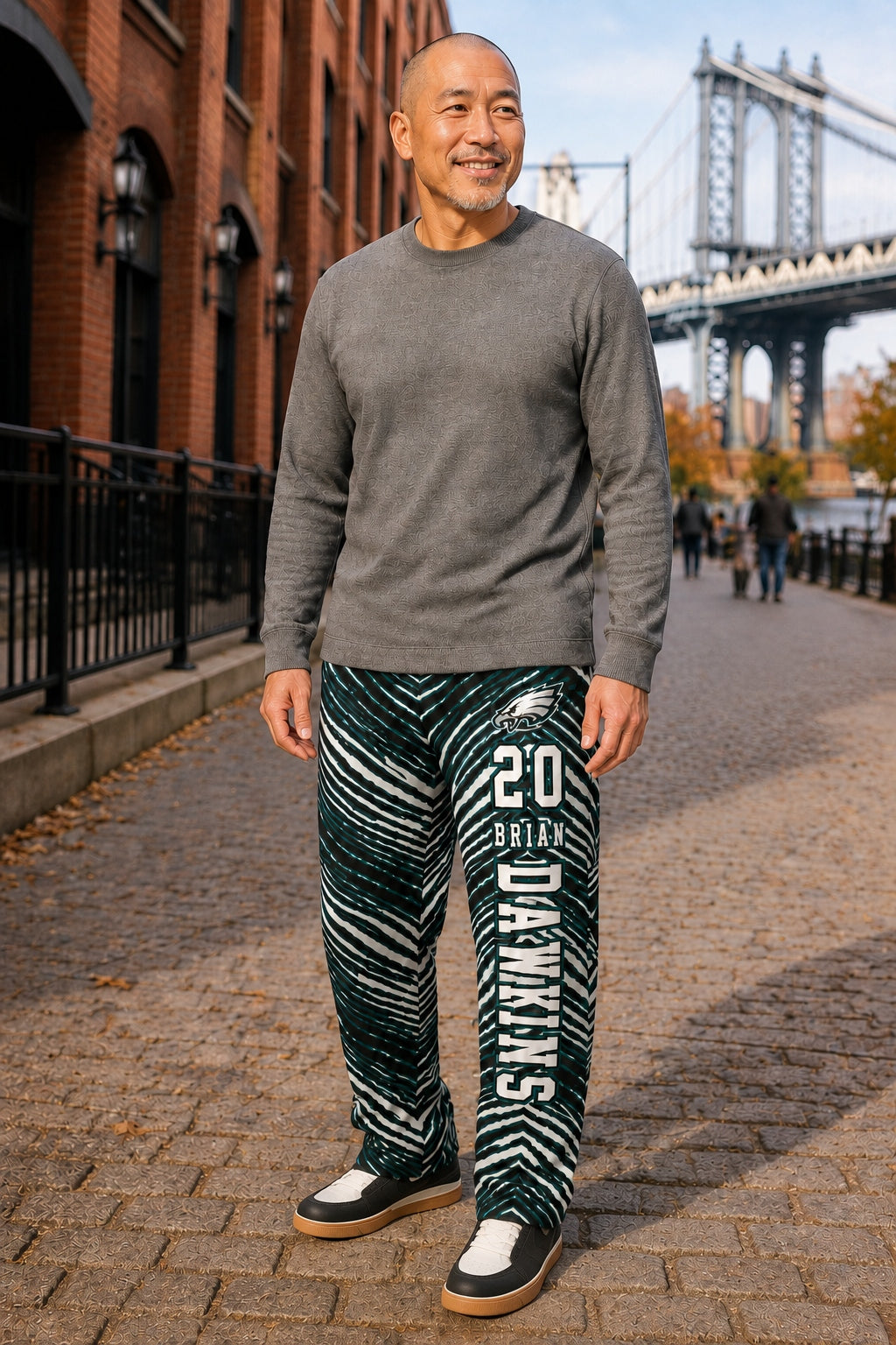 Zubaz NFL Legends Brian Dawkins Philadelphia Eagles Unisex Z88 Legends Zebra Pants